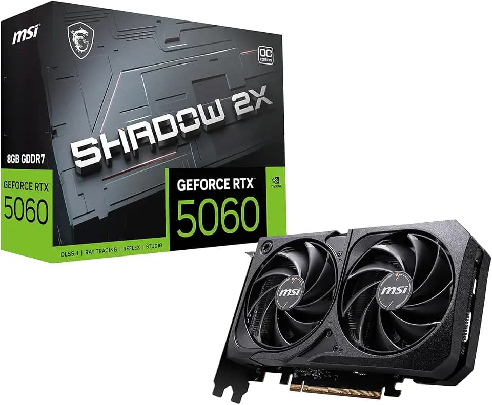 MSI GeForce RTX 5060 8G Shadow 2X OC - Gaming Grafikkarte