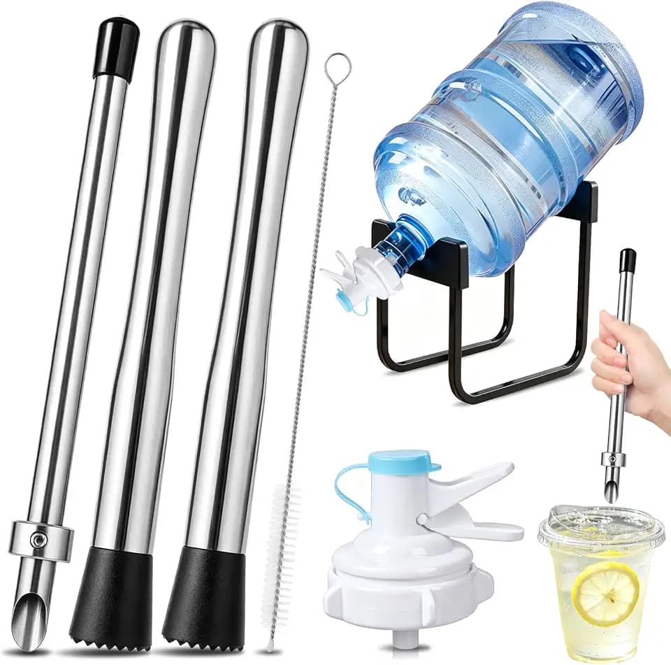 Lemonade Stand Supplies with Lemon Muddler, Straw Puncher, Water Jug Stand