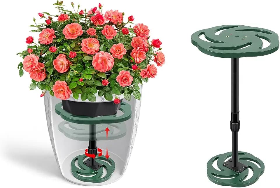 Axcoix Plant Risers for Inside Pots, 7.5-12" Rise Plastic Planter Inserts