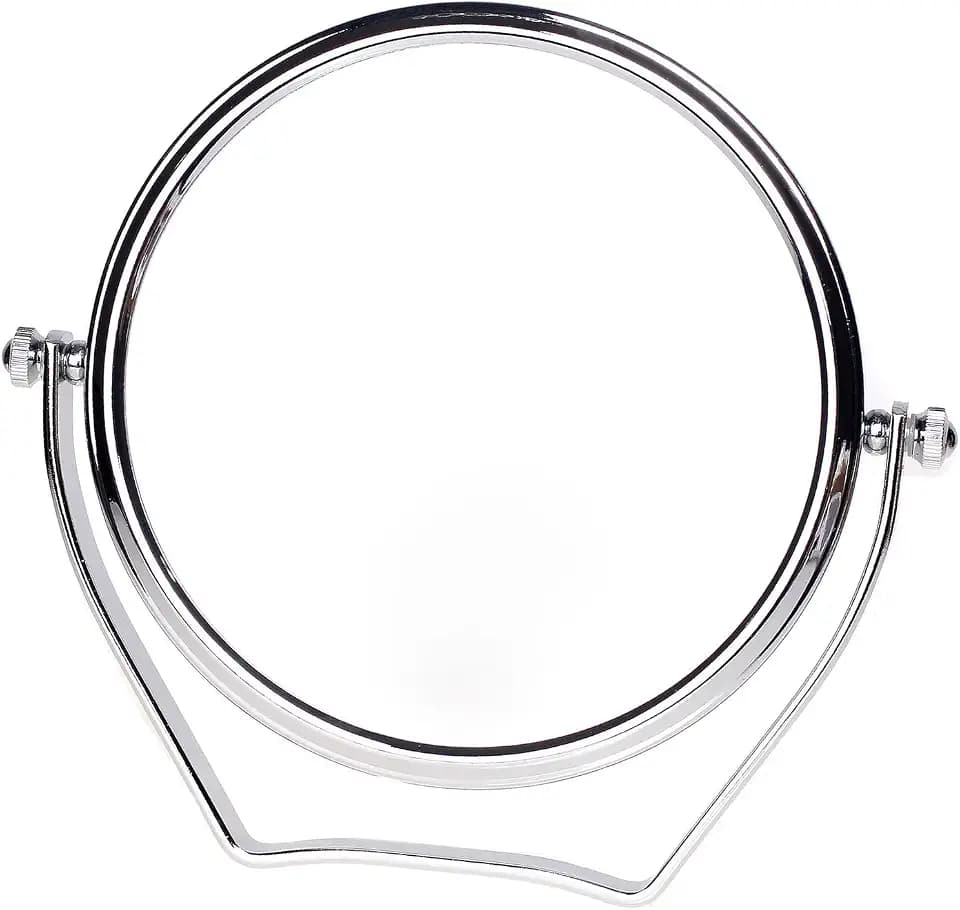 TUKA Designed Kosmetikspiegel 10 Fach, 6 inch Doppelseitiger Tischspiegel Handspiegel Reisespiegel, 360° drehbar Rasierspiegel Badezimmerspiegel verchromten : Normal + 10x Vergrößerung, TKD3102-10x