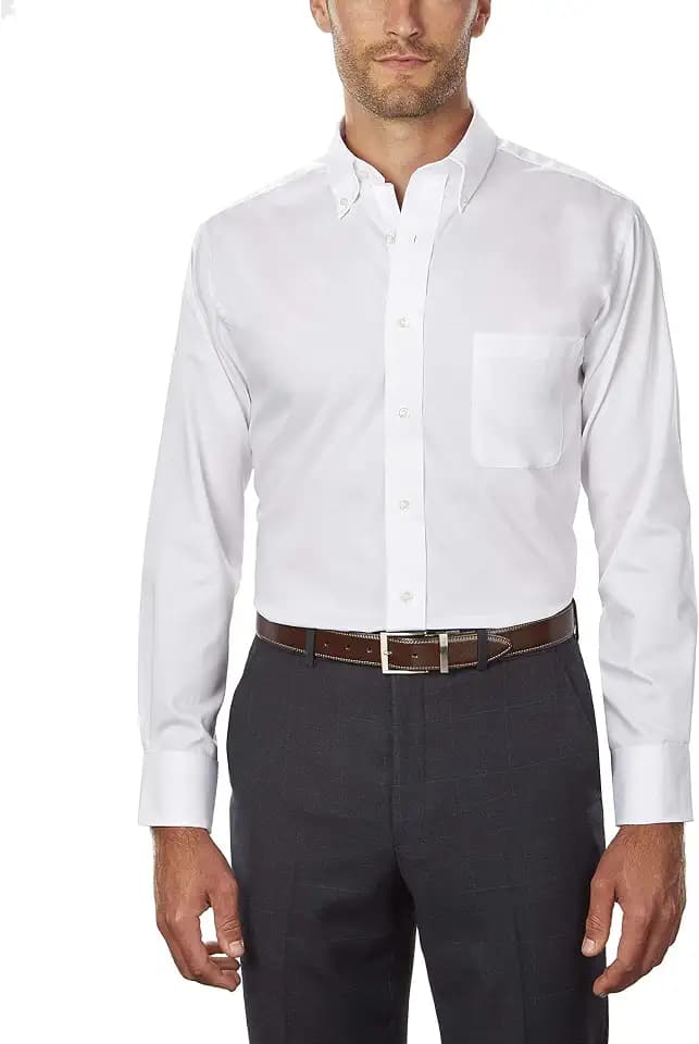 Van Heusen Herrenhemd aus Twill-Stoff, Normale Passform, einfarbig, mit Button-down-Kragen