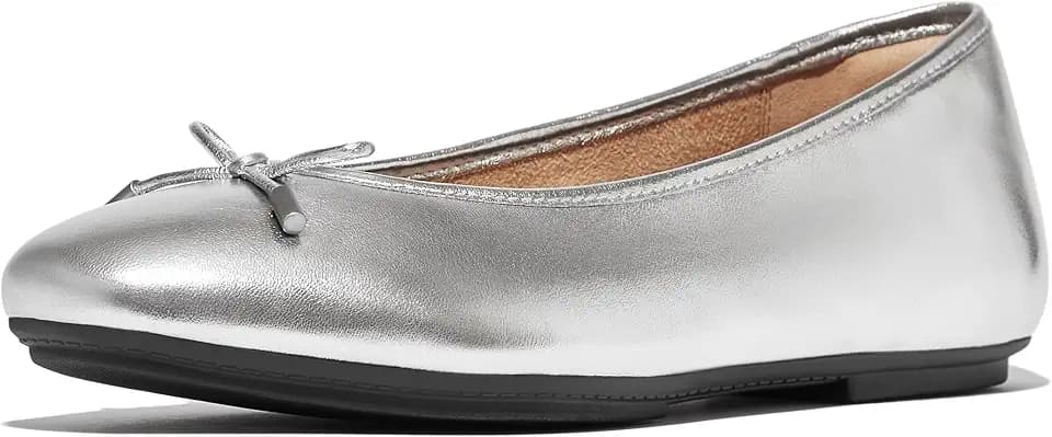 Fitflop Beige Delicato Leder Ballerina Flats