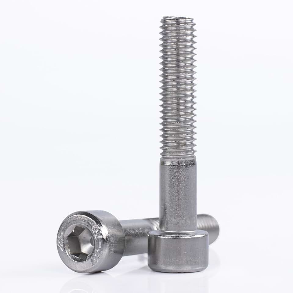 Zylinderschrauben Edelstahl Innensechskant - M5x45 - (10 Stück) - DIN 912 (ISO 4762) Teilgewinde Zylinderkopfschrauben A2 V2A rostfreier Edelstahl (M5x45 (10 Stück))