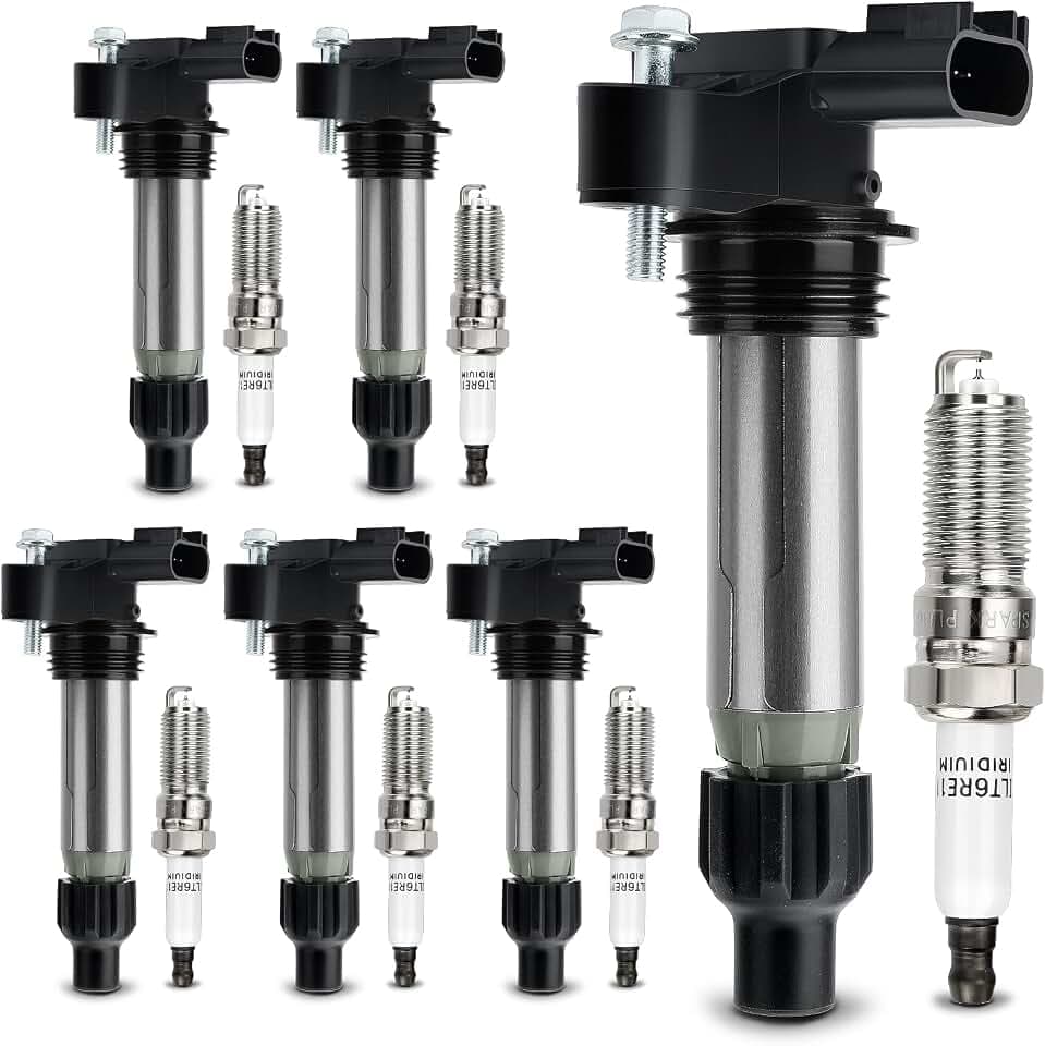 UF569 Ignition Coil &12622561 Double Iridium Spark Plug For Chevy Equinox