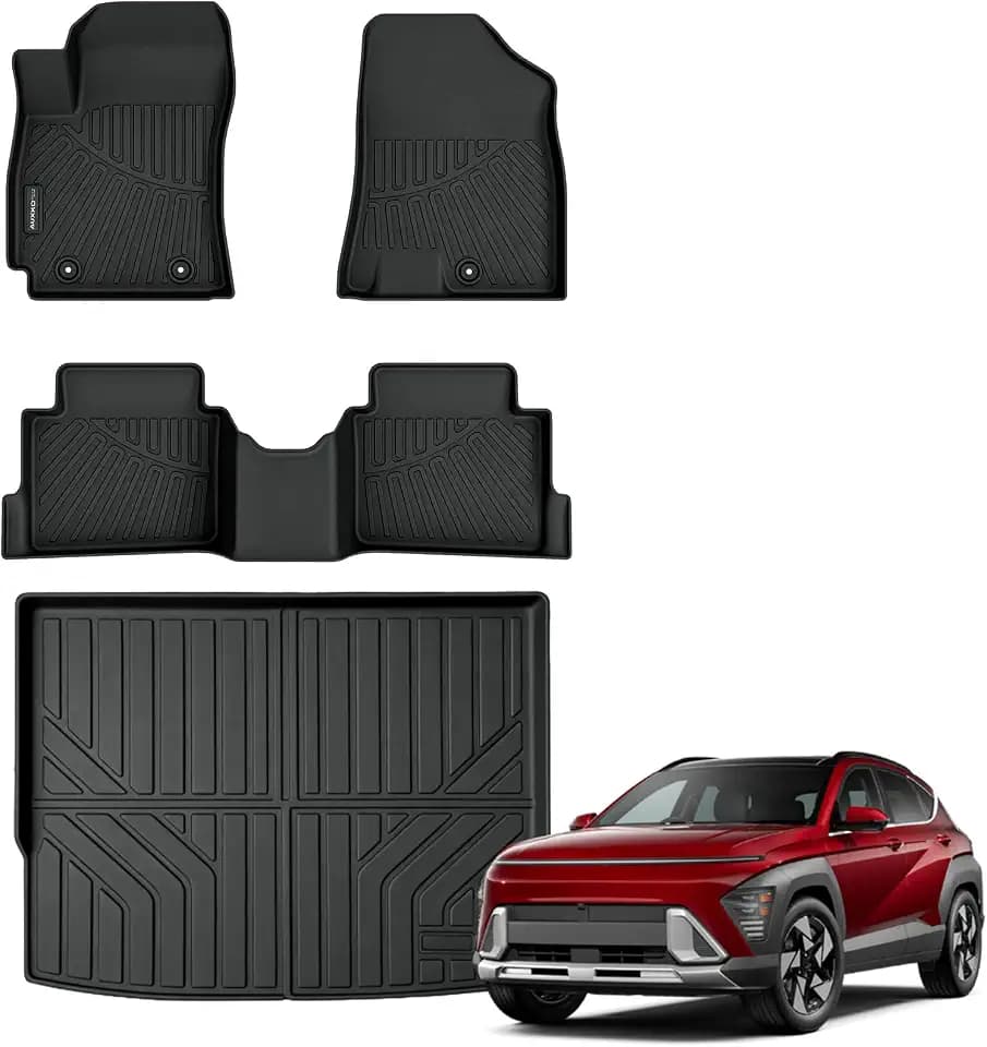 AUXKO Floor Mats Cargo Mat for Hyundai Kona Not for EV 2024-2026