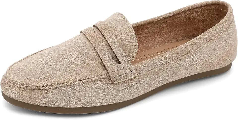 UBFEN Womens Penny Loafers Comfortable Walking Flats