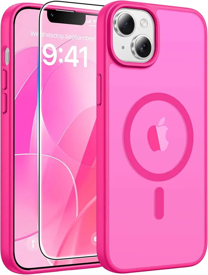 FNTCASE for iPhone 15/14 Plus Case, Fit for Magsafe, Screen Protector