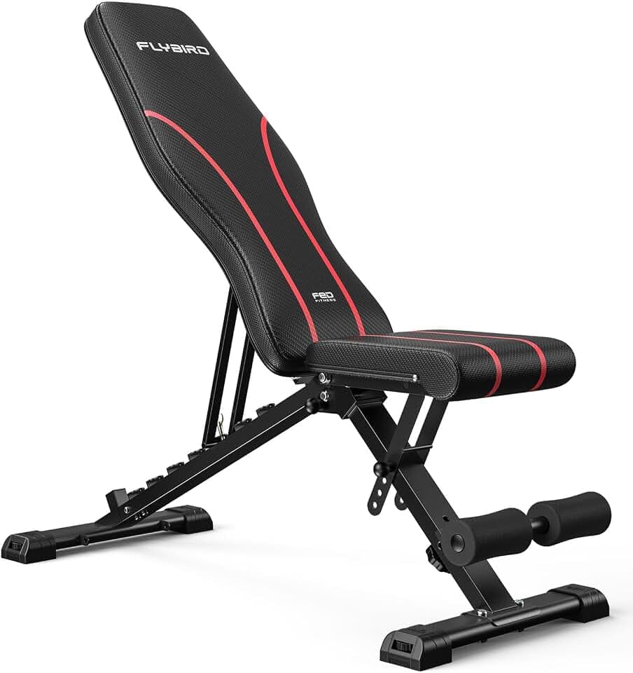 FLYBIRD Adjustable Weight Bench, Full Body Workout Bench for Home Gym