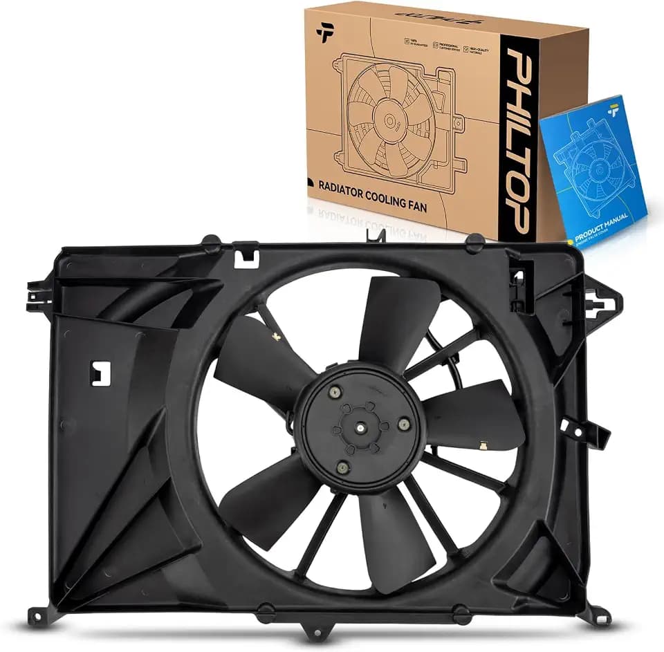 PHILTOP 624520 Radiator Cooling Fan Assembly, Compatible with 2017-2022 Compass, Replace # 624520, CH3115193, 68249185AD, CH3115193P, CH3115193N, CH3115193DSC, CH3115193D, CH3115193C