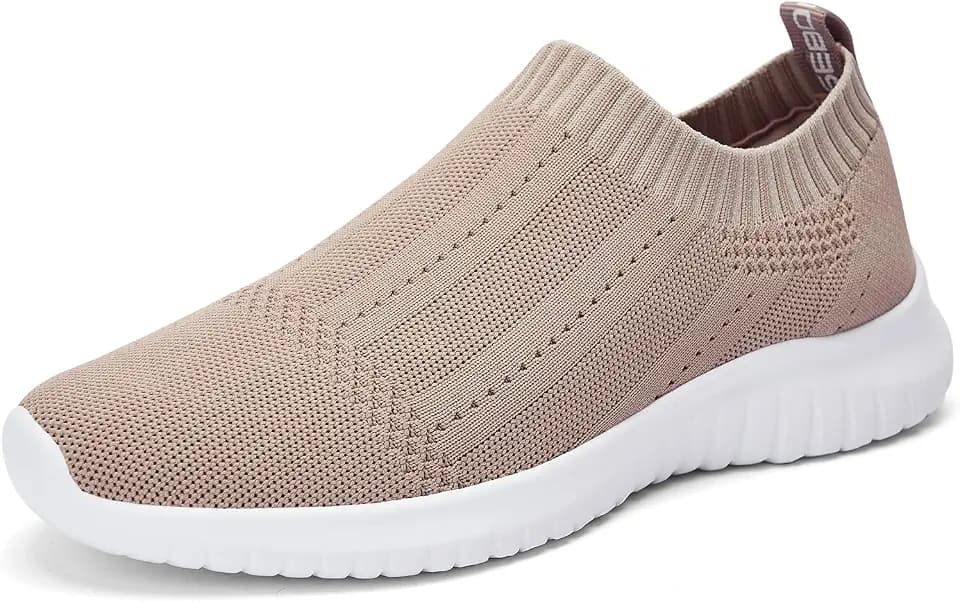 TIOSEBON Women's Walking Slip On Sock Knit Shoes