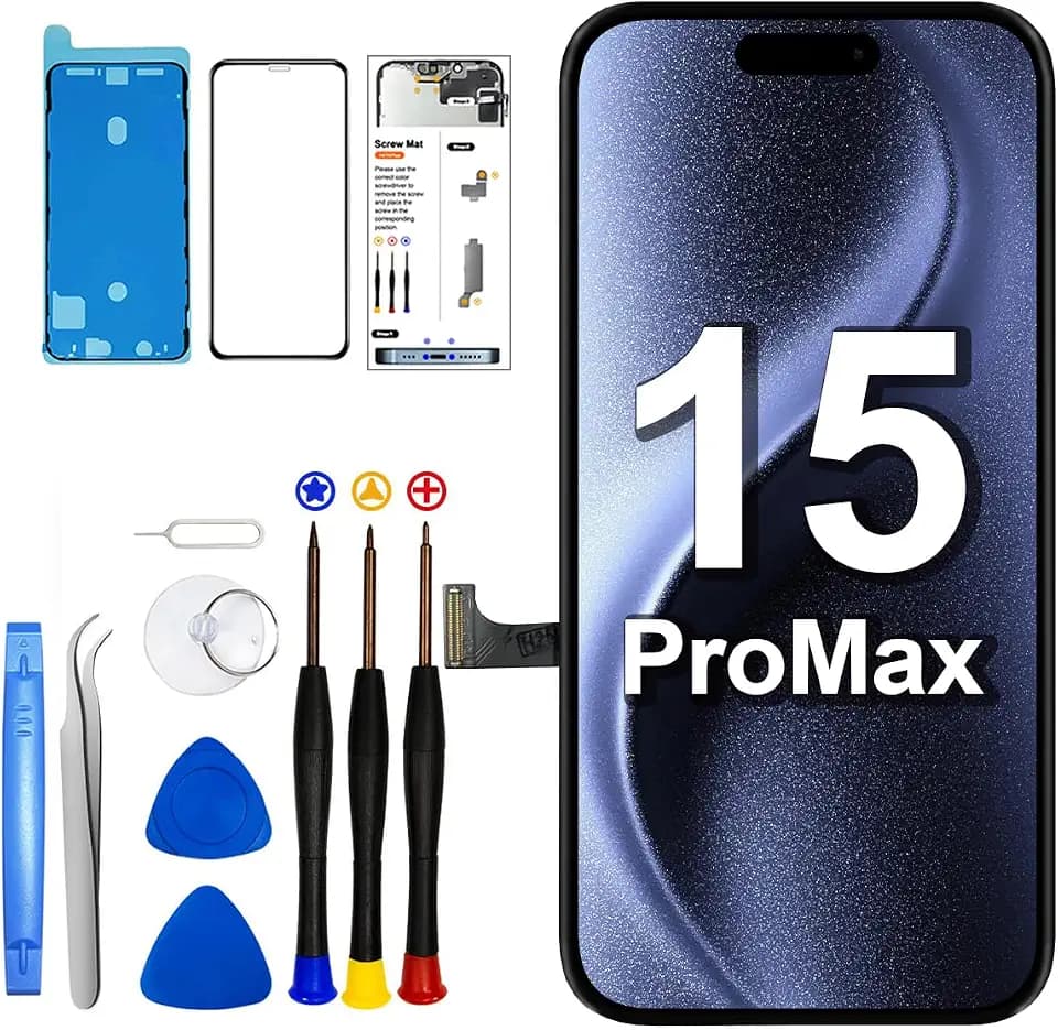 for iPhone 15 Pro Max Screen Replacement Kit,6.5" Full HD