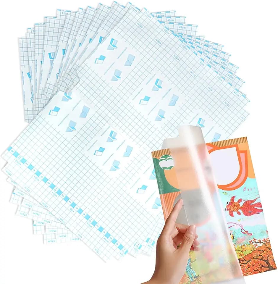 10 Stück Buchumschlag A4 Transparent,Buchfolie Selbstklebend Transparent,Buchschutzfolie Selbstklebend,Heftumschläge A4,Buchumschläge Schulbücher,Blasenfrei & Kratzfest,Ohne Zuschnitt