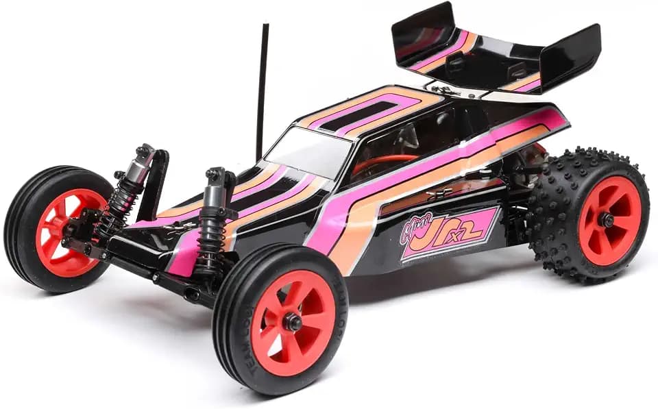 LOSI 1/16 Mini JRX2 2S 2WD RTR Brushed Buggy (Battery & Charger Included), Black