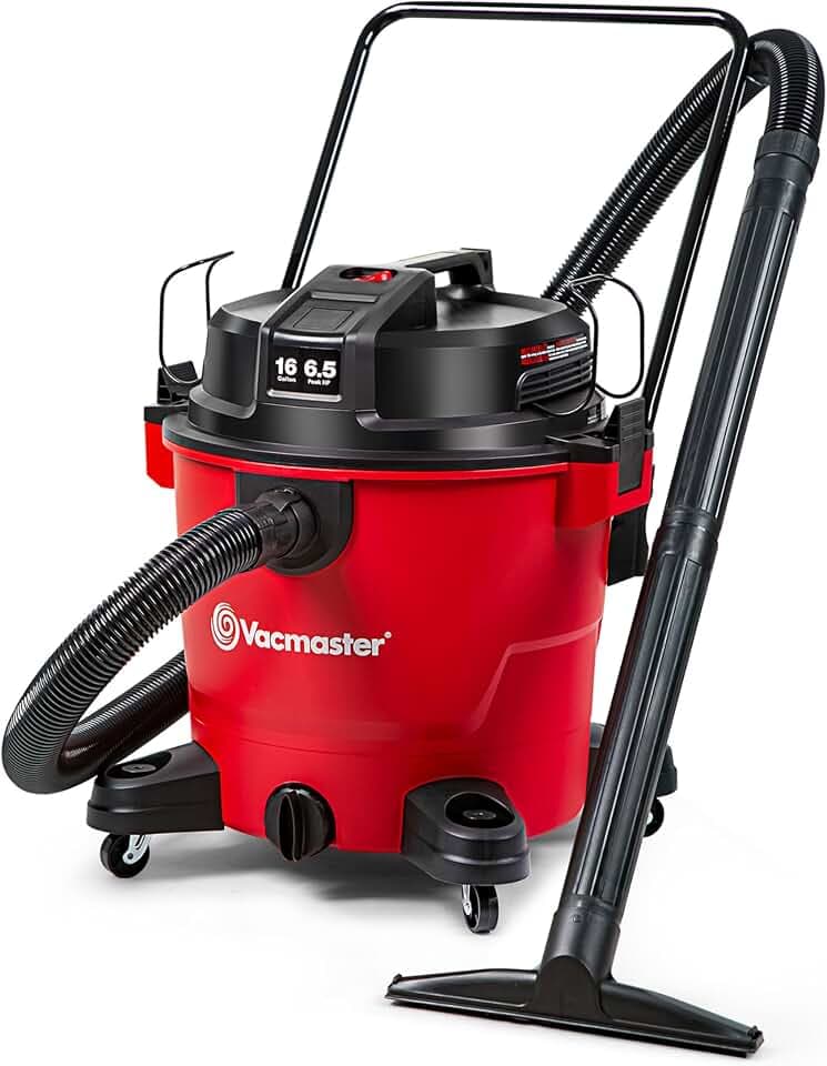 Vacmaster VJH1612PF 1101 16 Gal 6.5 Peak HP† Heavy-Duty Wet/Dry Vac Red