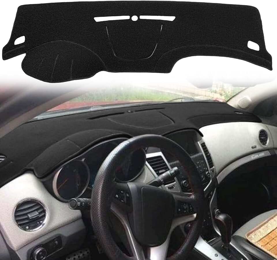 Yiz Dash Cover Mat Custom Fit for Chevy Chevrolet Cruze (Black) J237