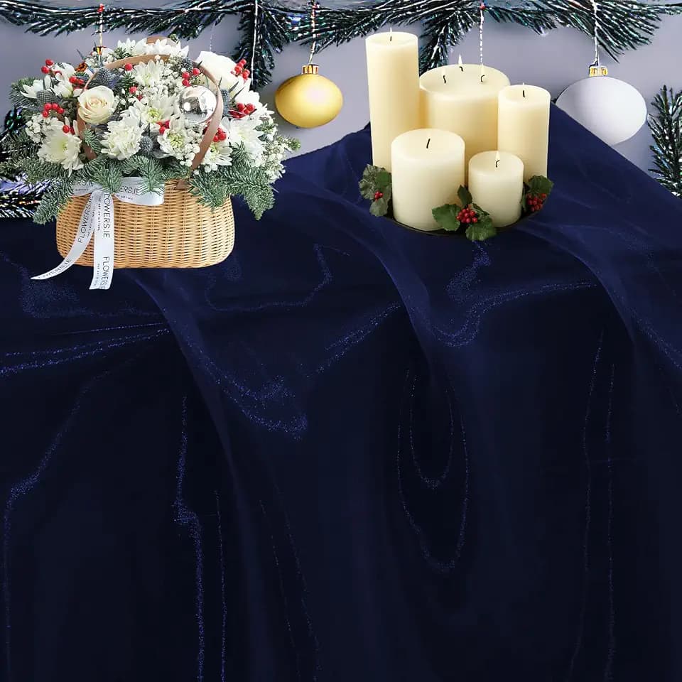10 Yard Organza Fabric 44" Wide for Wedding Event Décor - Navy Blue