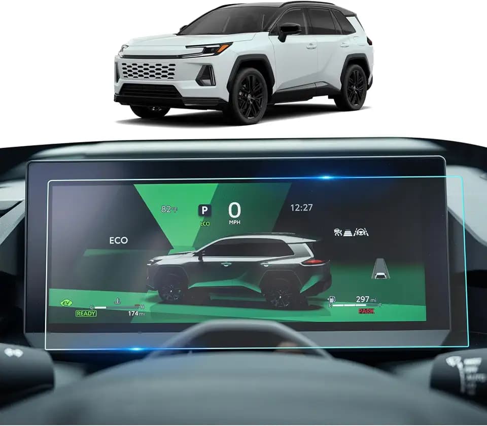 BIXUAN For 2026 Toyota RAV4 Matte Anti-Glare Screen Protector For 2026 RAV4 12.3Inch Dashboard Touchscreen 2026 RAV4 Accessories 9H Tempered Glass [NO Glare&Fingerprint]