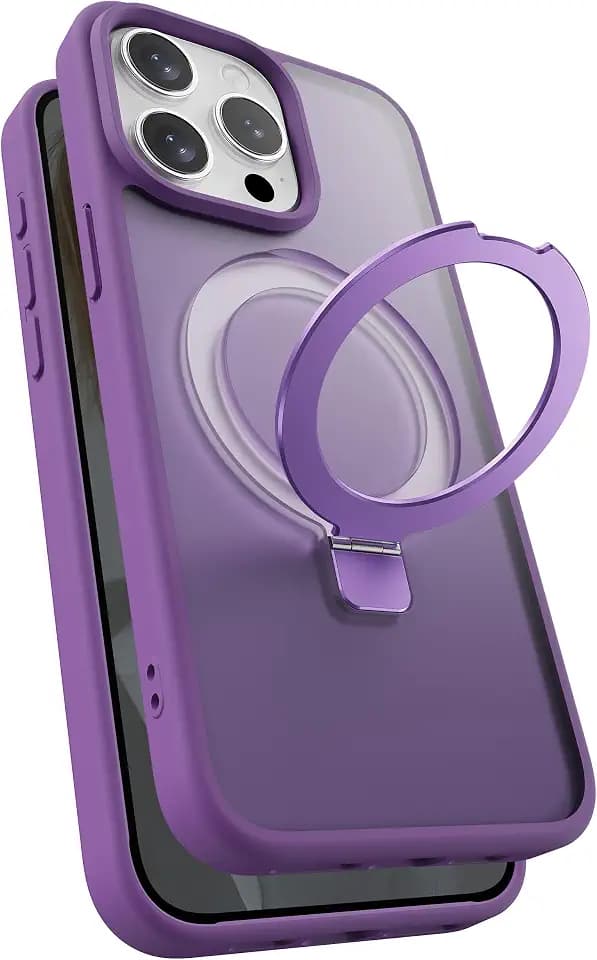 Magnetic Kickstand Case for iPhone 13 Pro, Purple
