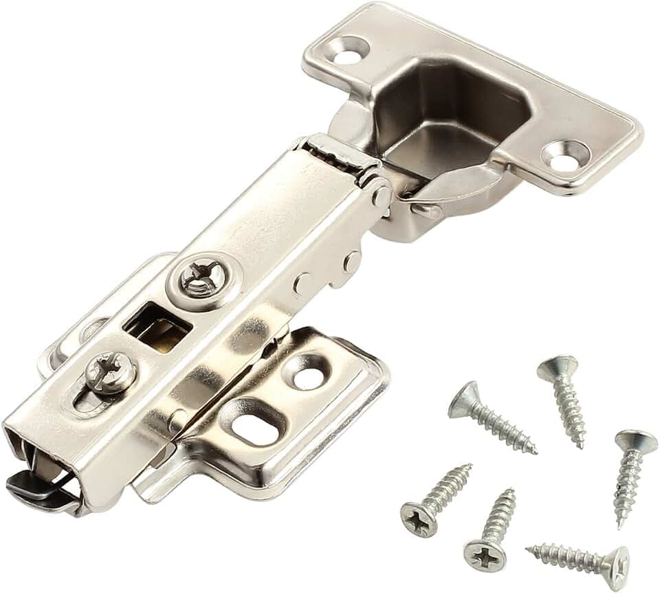 Neoteck 8 Stück Soft Close Küchenschranktür Scharnier Hydraulische Slow Shut Clip-On Platte 35mm