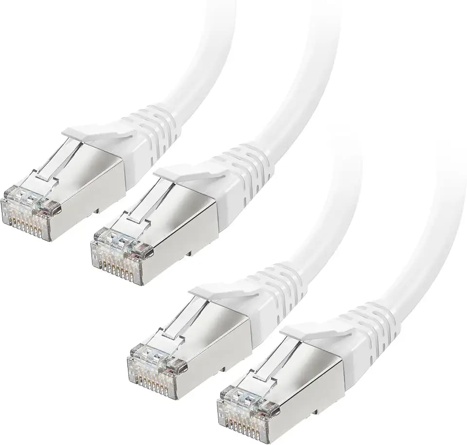 Cable Matters [Cat8 Certified] 2-Pack 40Gbps Cat 8 Cable, 10ft, White