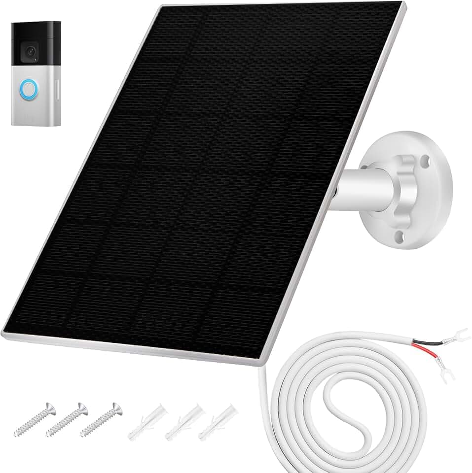 Solar Panel for Ring Video Doorbell 3/3+/4, Battery Video Doorbell Plus