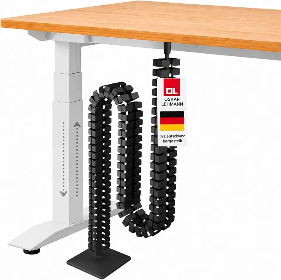 OL Oskar Lehmann Kabelführung eckig Kuba Slim Line Länge: 1260 mm, Kabelschlauch, schwarz