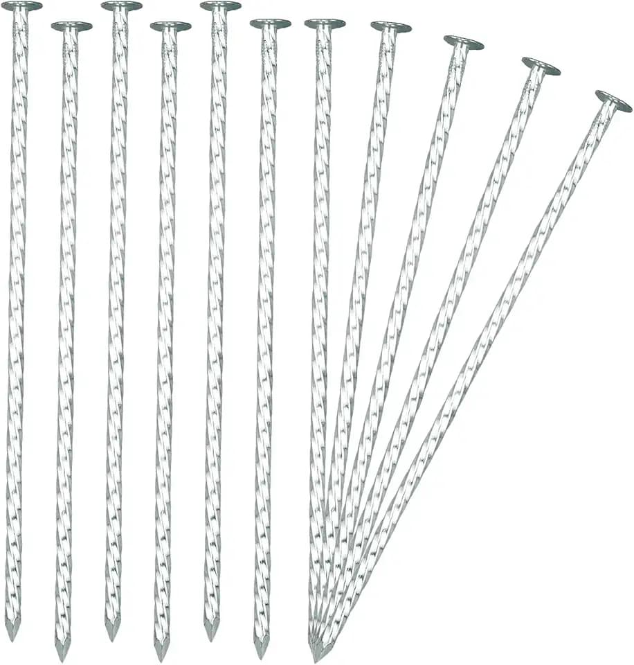 12 Inch Landscape Stakes, Heavy Duty Ground Spikes, 50 Pack