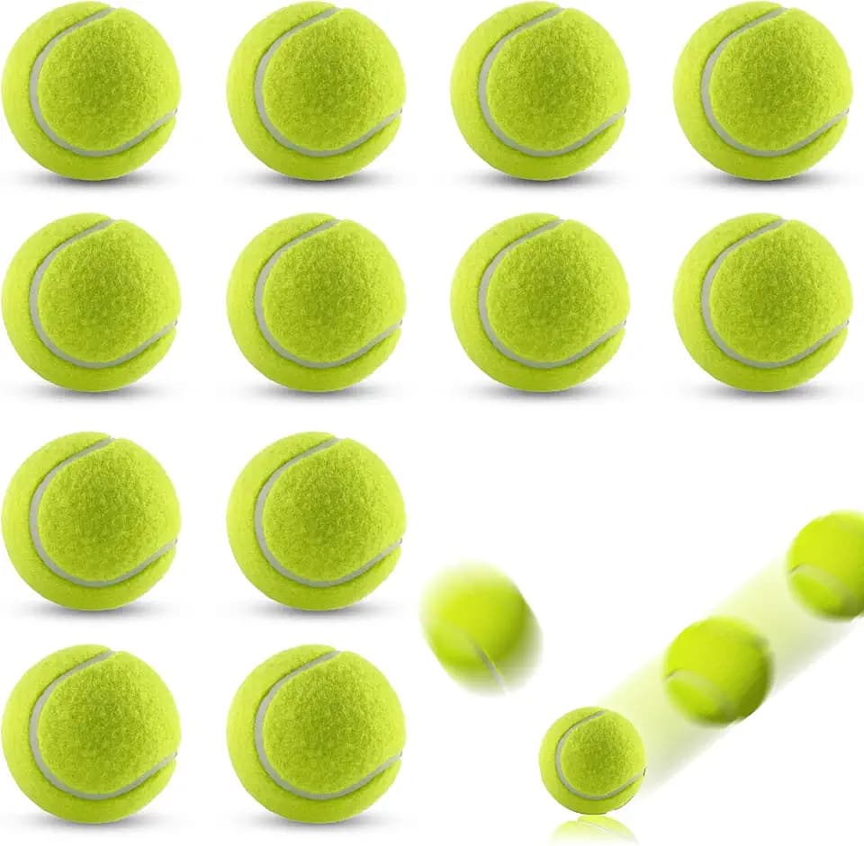 Tennisbälle, 12 Stück Tennisbälle für Hunde, Recreational Tennisbälle für Anfänger, Erwachsene und Hunde