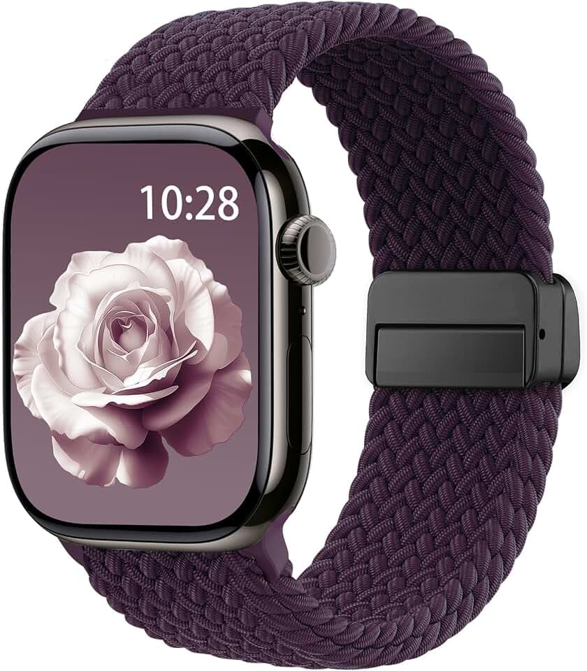 Braided Stretchy Magnetic Sport Band for Apple Watch Bands for Women Men