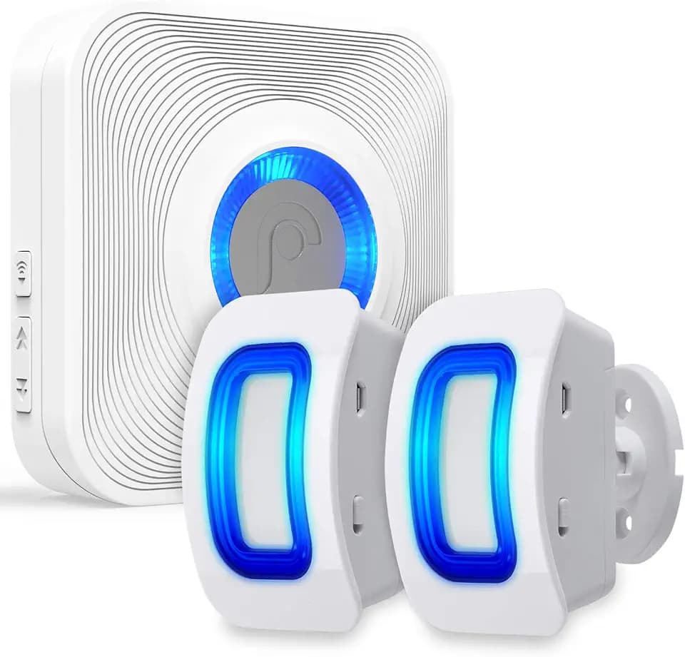 Fosmon WaveLink Wireless Driveway Alarm Chime, 1 Receiver 2 Sensors Kit