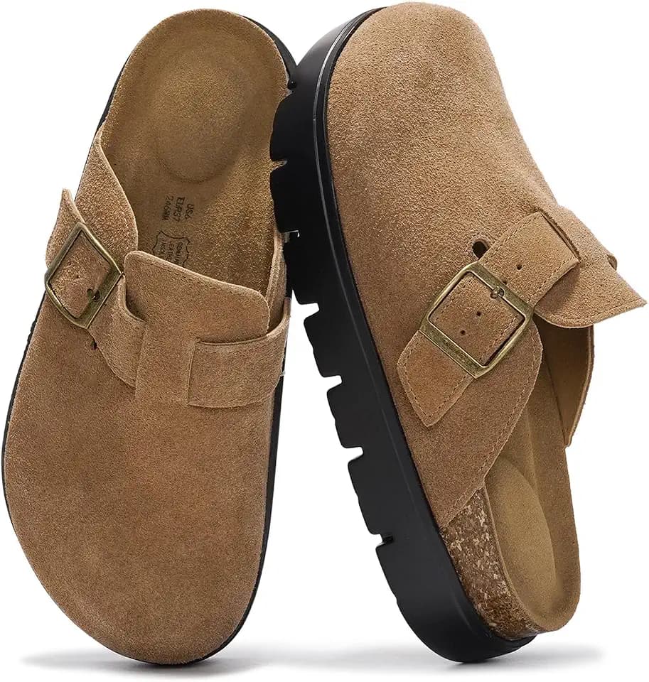 100% Genuine Leather Platform Clogs for Women - Fall Shoes for Women 2026