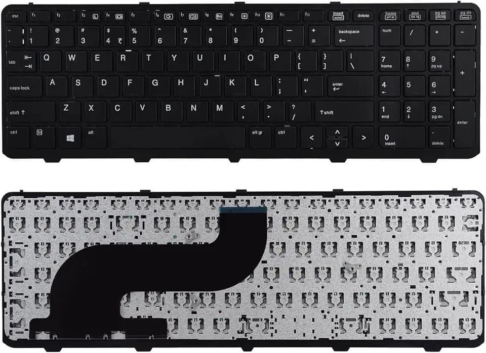 Replacement Keyboard Compatible with HP Probook 650 G1 655 G1 with Frame Black US Layout No Pointer No Backlight 738697-001