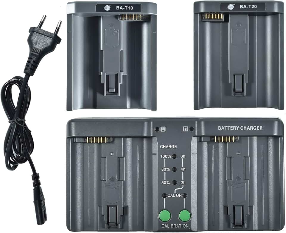 DSTE® DMH26A 3-in-one Power Batterie Ladegerät (EU-Stecker) Kompatibel für Nikon EN-EL18 EN-EL4 EN-EL4A Canon LP-E4 LP-E4N LP-E19 LC-E19 as MH-26