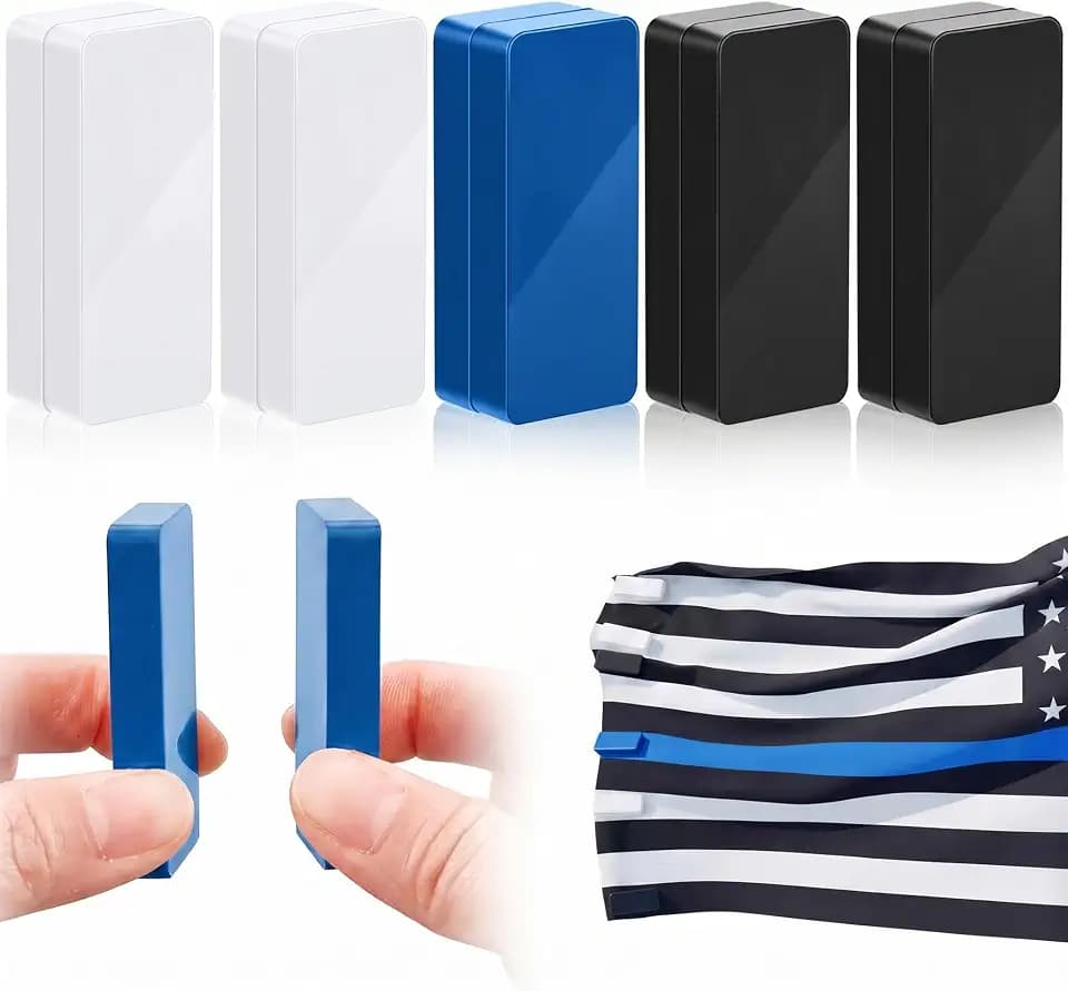 Copkim 10 Pcs Magnetic Flag Weights for Outdoor, Black, White, Blue