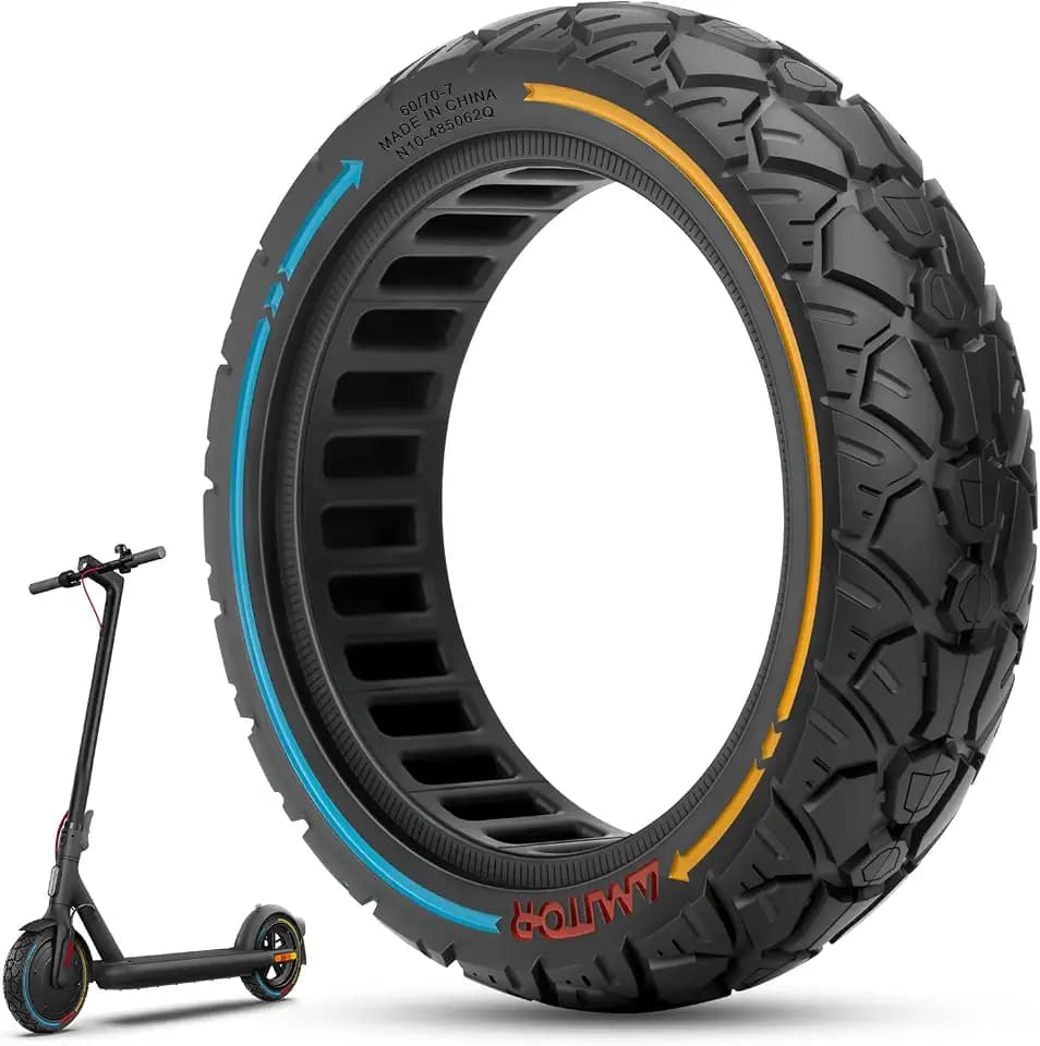 60/70-7.0 Reifen Offroad für Xiaomi 4 Pro Vollgummireifen E-Scooter (1. Gen), Abriebfeste & Pannensichere, Wartungsfrei & Langlebig, für 10 Zoll Xiaomi 4pro 1st Gen Reifen (Slot 48.5mm), 1PCS