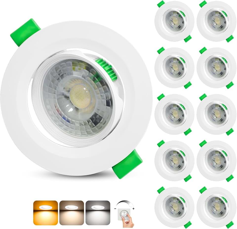 LED Einbaustrahler 230V Dimmbar 68-80mm Lochmaß 5W IP44 LED Spots