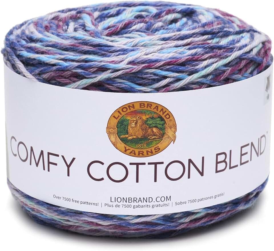 Lion Brand Yarn (1 Knäuel) Bequemes Baumwollmischgarn, Cloud Nine