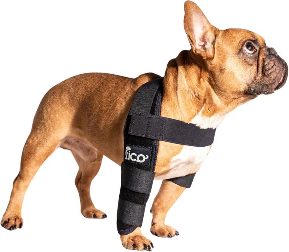 Double Dog Elbow Brace for Both Front Legs, Elbow Dysplasia & Arthritis Support, Vet Approved, Adjustable with Removable Splints, Orthopedic Dog Shoulder Brace for Injuries & Recovery (Small)