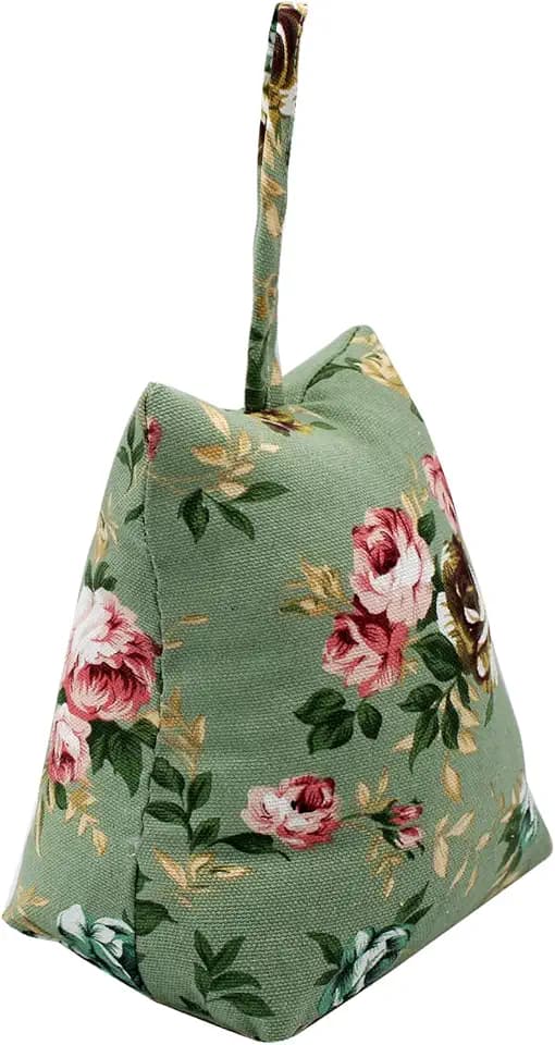 Cute Decorative Weighted Door Stopper, Trapezium Fabric Door Stop with Handle Heavy Duty Door Floor Stop for Home Office Bedroom Living Room