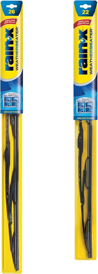 Rain-X 820250 WeatherBeater Wiper Blades, 26" and 22" Windshield Wipers (Pack of 2), Automotive Replacement Windshield Wiper Blades That Meet Or Exceed OEM Quality And Durability Standards