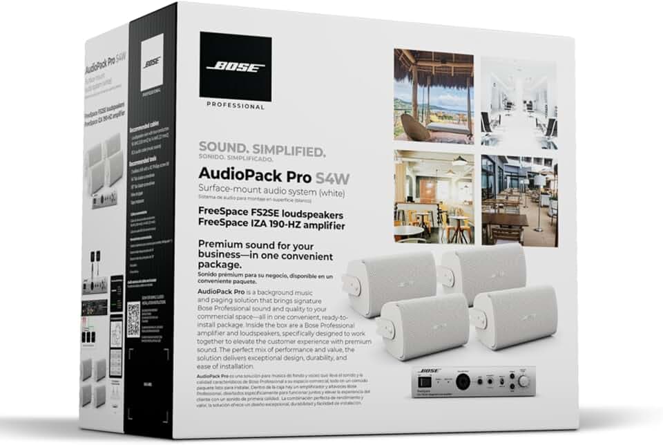 Bose Professional AudioPack Pro S4 120-volt Surface-Mount Loudspeaker Pack - White