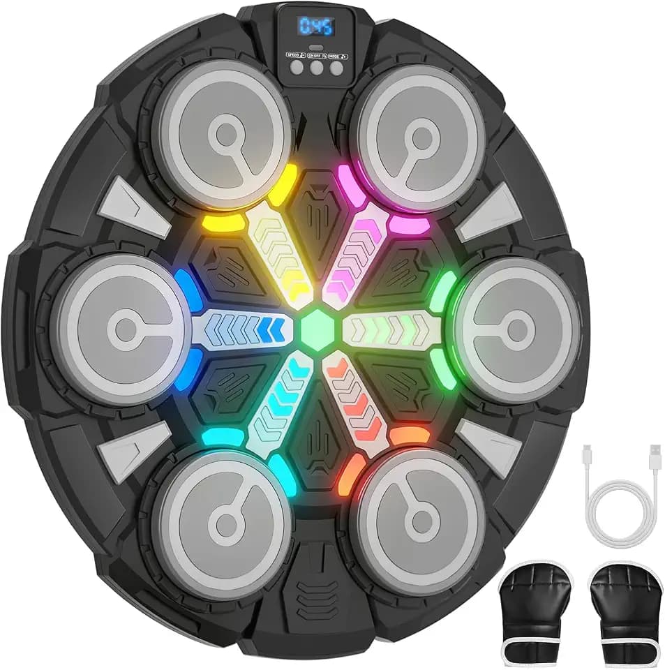 Music Boxing Machine, Wall Mounted Punching Bag with Bluetooth