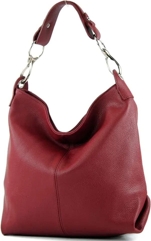 modamoda de T168 Damen Leder Schultertasche, handmade in Italy