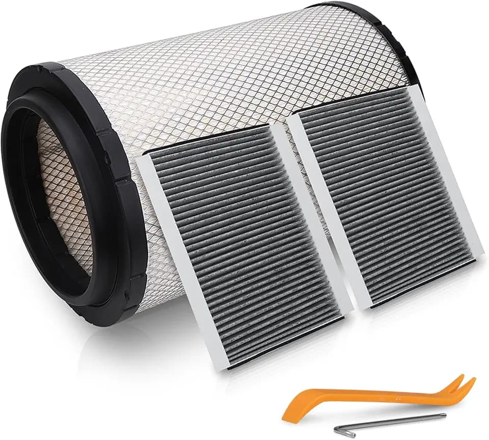 Engine air filter & Cabin Air Filter Compatible withVolvo VNL, VNM, VHD, VAH Trucks (2004-Current) - Replaces AF26163M, AF26405, 20411815, 20435801