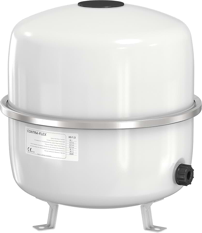 Flamco Contraflex Ausdehnungsgefäß - 35 Litres / 1.5 [3bar] - Weiß - Für geschlossene Kreislauf- und Heizungs-Klimaanlagen und Kältesysteme - 26333