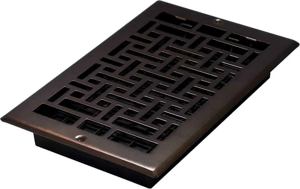Decor Grates AJL610W-RB Oriental Wall Register, 6x10 Inches, Rubbed Bronze Finish