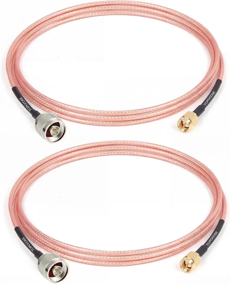4ft SMA Male to N Male Cable 2PCS, RG316 SMA to N Cable 50 Ohm for WiFi Router, GPS Receiver, Antenna, Signal Booster etc
