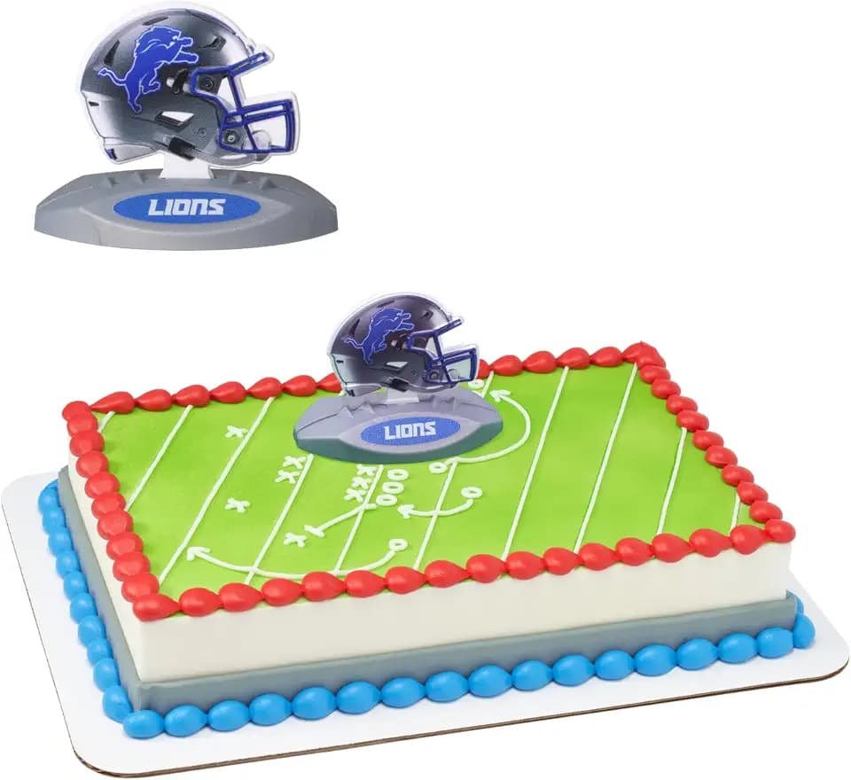 NFL Detroit Lions Football Helmet Cake Topper | Party Decoration