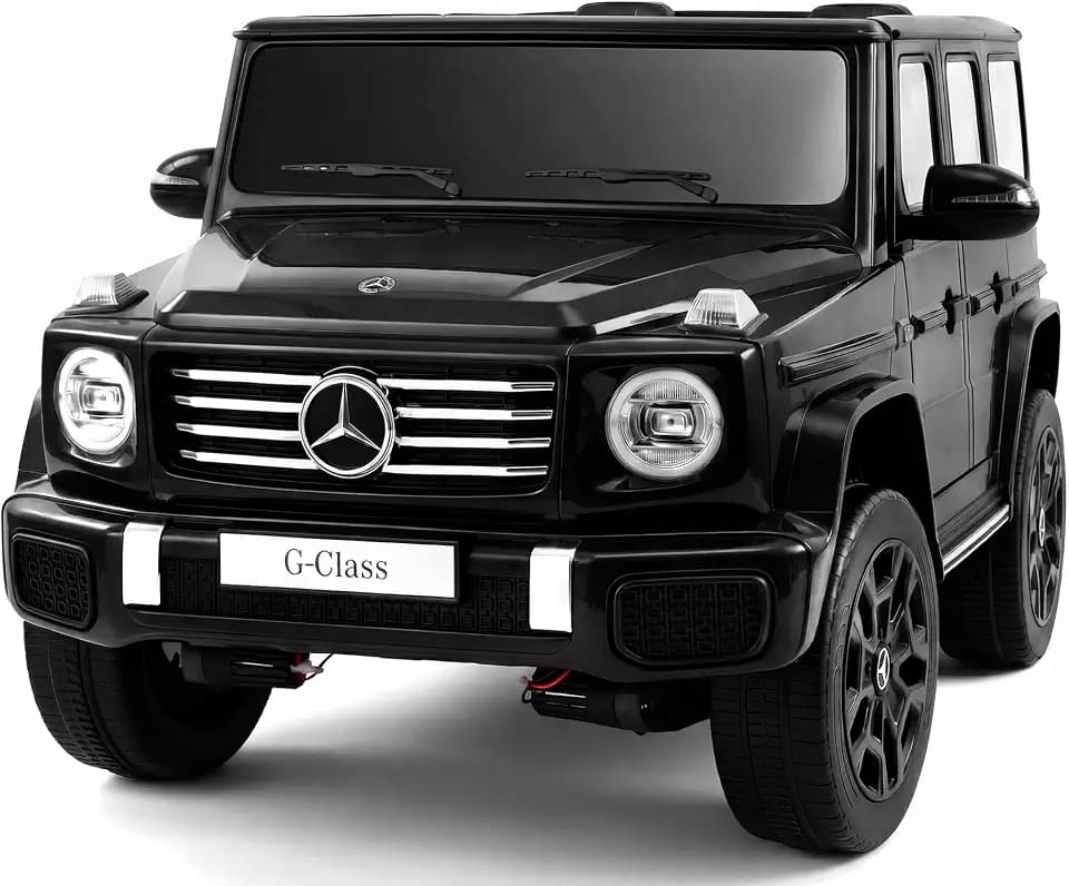 ELEMARA 2 Seater 24v Ride on Toys for Big Kids,Mercedes Benz G-Class G500 Electric Car for Kids,4WD Ride on Car with Remote Control,Battery Powered SUV,Bluetooth,Music& Horn,Low Battery Prompt,Black