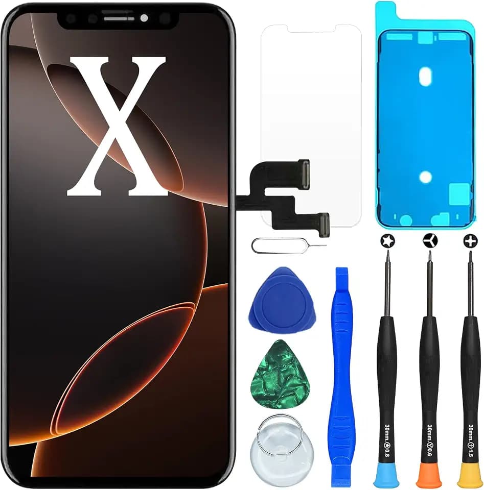 DIGI4U LCD for iPhone X Screen Replacement, 5.8 inch 3D Touch Retina for iPhone X Touch Display Digitizer Assembly with Repair Tools for iPhone LCD(A1865, A1901, A1902, A1903)
